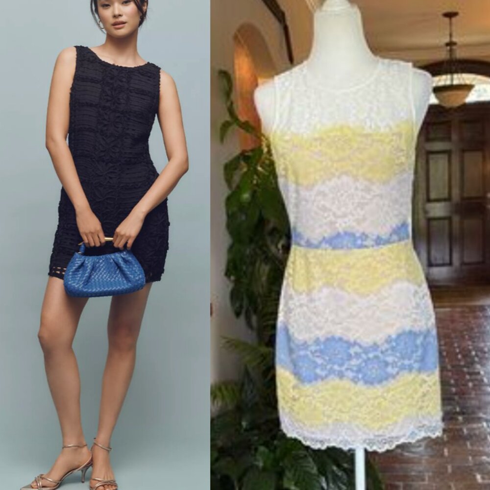 Endless Rose Lace Dress in Ivory, Yellow, and Blue size M